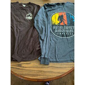 Clingmans Dome and Great Smokey Mountains long sleeved t shirts size XL